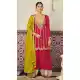 Pink Chinon Palazzo Suit with Embroidery Work - 218413
