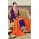 Purple Chinon Palazzo Suit with Embroidery Work - 218415