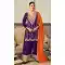 Purple Chinon Palazzo Suit with Embroidery Work - 218415
