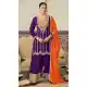 Purple Chinon Palazzo Suit with Embroidery Work - 218415
