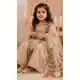 Cream Heavy Embroidered Silk Kids Kurta Sharara - 218416