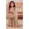 Buy Premium Cream Silk Kids Kurta Sharara with Embroidery - 218416