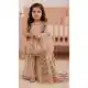 Cream Heavy Embroidered Silk Kids Kurta Sharara - 218416