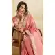 Pink Fendy Chiffon Beads Work Saree - 218462