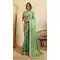 Sea Green Chiffon Embroidery Saree - 218463