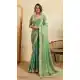 Sea Green Chiffon Embroidery Saree - 218463