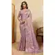 Lavender Beads Work Soft Kanjiwarm Silk Saree - 218542