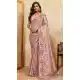 Pink Embroidery Work Silk Saree - 218543