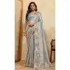 Buy Sky Blue Soft Silk Designer Saree Plus Size - 218545