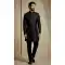 Black Jacquard Work Mens Indo Western - 218570