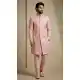 Light Pink Jacquard Indo Western Mens Wear - 218574