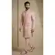 Light Pink Jacquard Indo Western Mens Wear - 218574