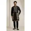 Buy Black Plus Size Kurta Pajama in Doniyar Shartin - 218576