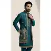 Shop Teal Blue Doniyar Shartin Kurta Pajama Plus Size - 218577