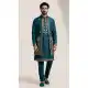 Teal Blue Doniyar Shartin Ethnic Kurta Pajama - 218577
