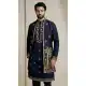 Navy Blue Doniyar Shartin Kurta Pajama for Men - 218578