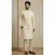 Cream Banarasi Dhupion Ethnic Kurta Pajama - 218581