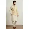 Gold Banarasi Dhupion Party Wear Plus Size Kurta Pajama Online - 218583