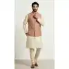 Shop Gold Banarasi Dhupion Silk Plus Size Kurta Set - 218584