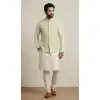 Buy Cream Banarasi Dhupion Wedding Plus Size Kurta Pajama - 218585