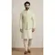Cream Wedding Wear Banarasi Kurta Pajama - 218585