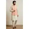 Cream Banarasi Dhupion Silk Plus Size Kurta Pajama Online - 218586
