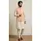 Traditional Cream Banarasi Silk Kurta Pajama - 218586