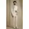 White Satin Silk Groom Sherwani for Men - 218590