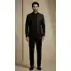 Black Donier Jacquard Sherwani for Men - 218600