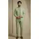 Pista Green Donier Jacquard Wedding Sherwani - 218601