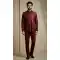 Dark Maroon Donier Jacquard Sherwani - 218603