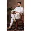 Buy White Premium Silk Plus Size Indo Western for Men - 218637