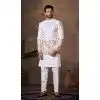 Buy White Premium Silk Plus Size Indo Western for Men - 218637