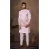 Light Pink Premium Silk Indo Western Plus Size - 218638