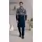 Men Blue Armani Indo Western Outfit - 218640