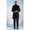 Velvet Indo Western for Men in Black - 218641