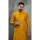 Mustard Silk Party Wear Indo Western - 218647
