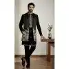 Black Doniyar Shatin Fabric Indo Western Plus Size - 218649