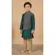 Kids Rama Green Silk Kurta Pajama - 218651