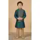 Kids Rama Green Silk Kurta Pajama - 218651
