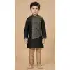 Shop Black Dhupion Silk Boy Kurta Pajama - 218653