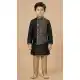 Black Dhupion Silk Kurta Pajama for Boys - 218653