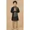 Black Dhupion Silk Kurta Pajama for Boys - 218653