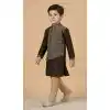 Brown Dhupion Silk Kurta Pajama for Kids - 218654