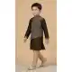 Brown Silk Kids Kurta Pajama - 218654