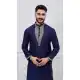 Elegant Navy Blue Silk Kurta Pajama - 218661