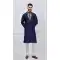 Elegant Navy Blue Silk Kurta Pajama - 218661