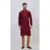 Order Maroon Silk Ethnic Kurta Pajama for Men - 218663