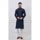Stylish Navy Blue Party Wear Kurta Pajama - 218664