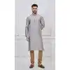 Buy Grey Silk Kurta Pajama for Men Plus Size - 218665